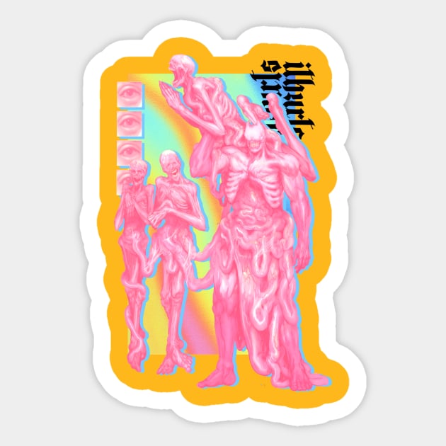 WETMACHINE /// "ARTILLERY THEORY" [Ver. GLUCOSE] Sticker by Witnesstheabsurd